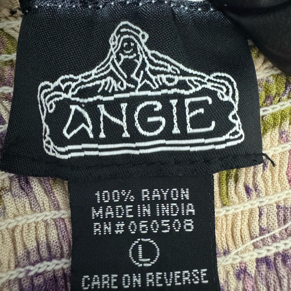 Angie Midi Dress Sz L Fits S/M Boho Romantic Sexy Floral Hi Low Ruffled - Picture 7 of 10